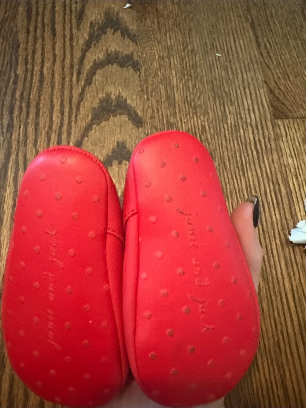 Janie and Jack Red Mary Jane Shoes with Cherry-Print Lining